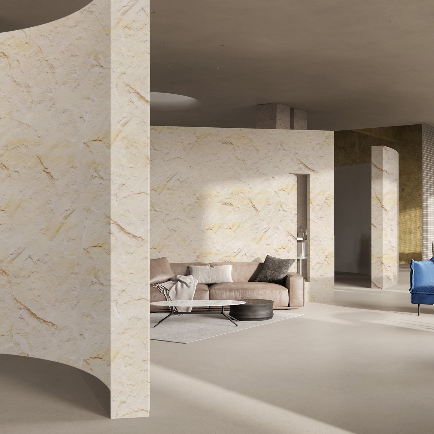 Tấm ốp đá uốn cong - Mã: Slate Sunnye (Gredient Yellow)