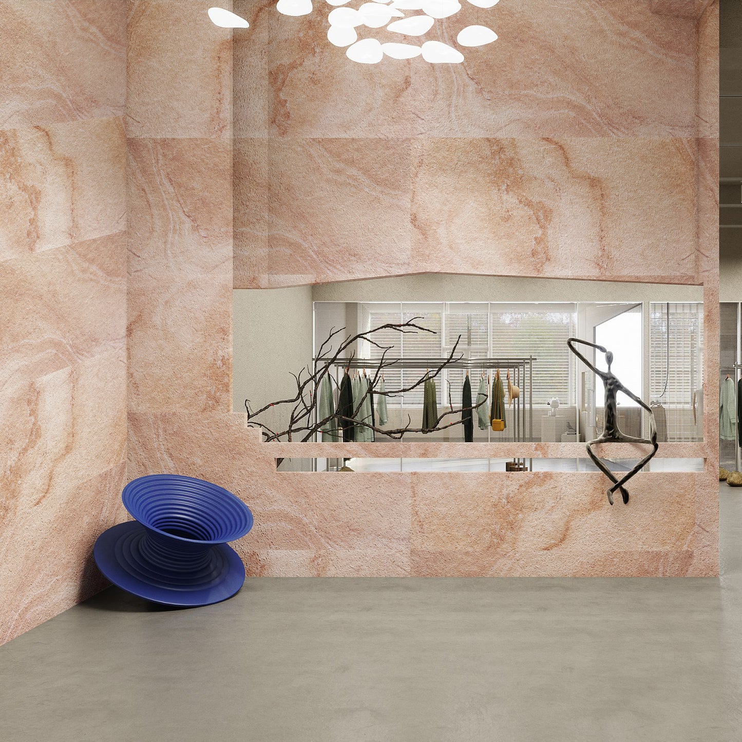 Tấm ốp đá uốn cong - Mã: Stream limestone (Claybank)