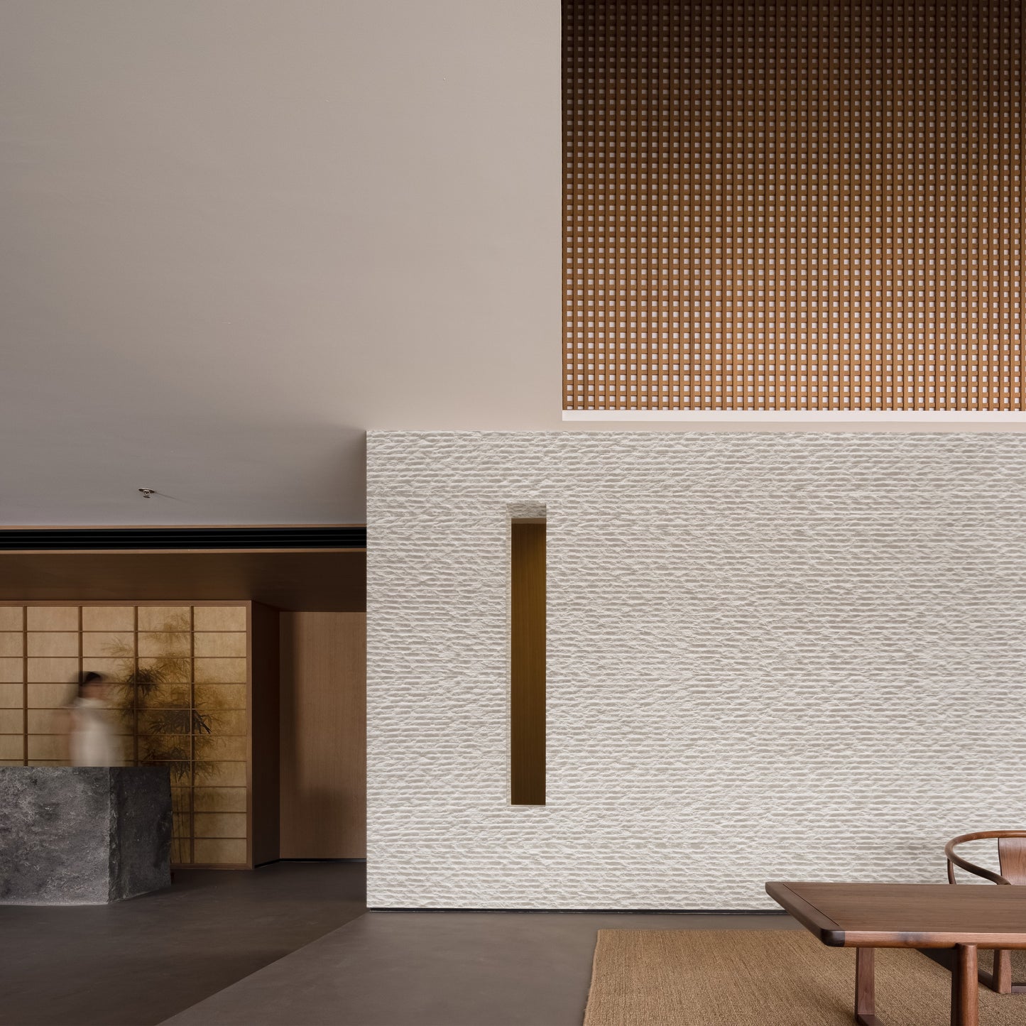 Tấm ốp đá uốn cong - Mã: Line Stone Board (White)