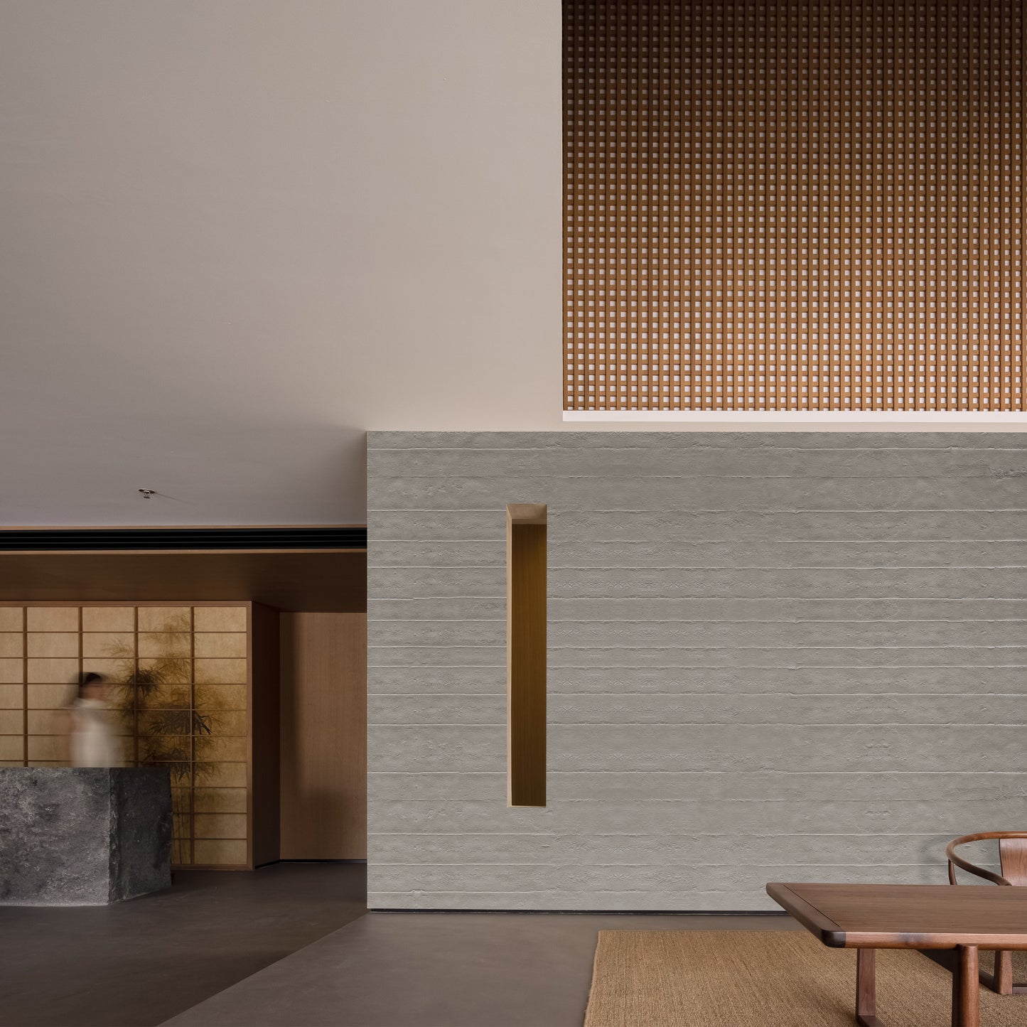 Tấm ốp đá uốn cong - Mã: Concrete Board (Light Grey)