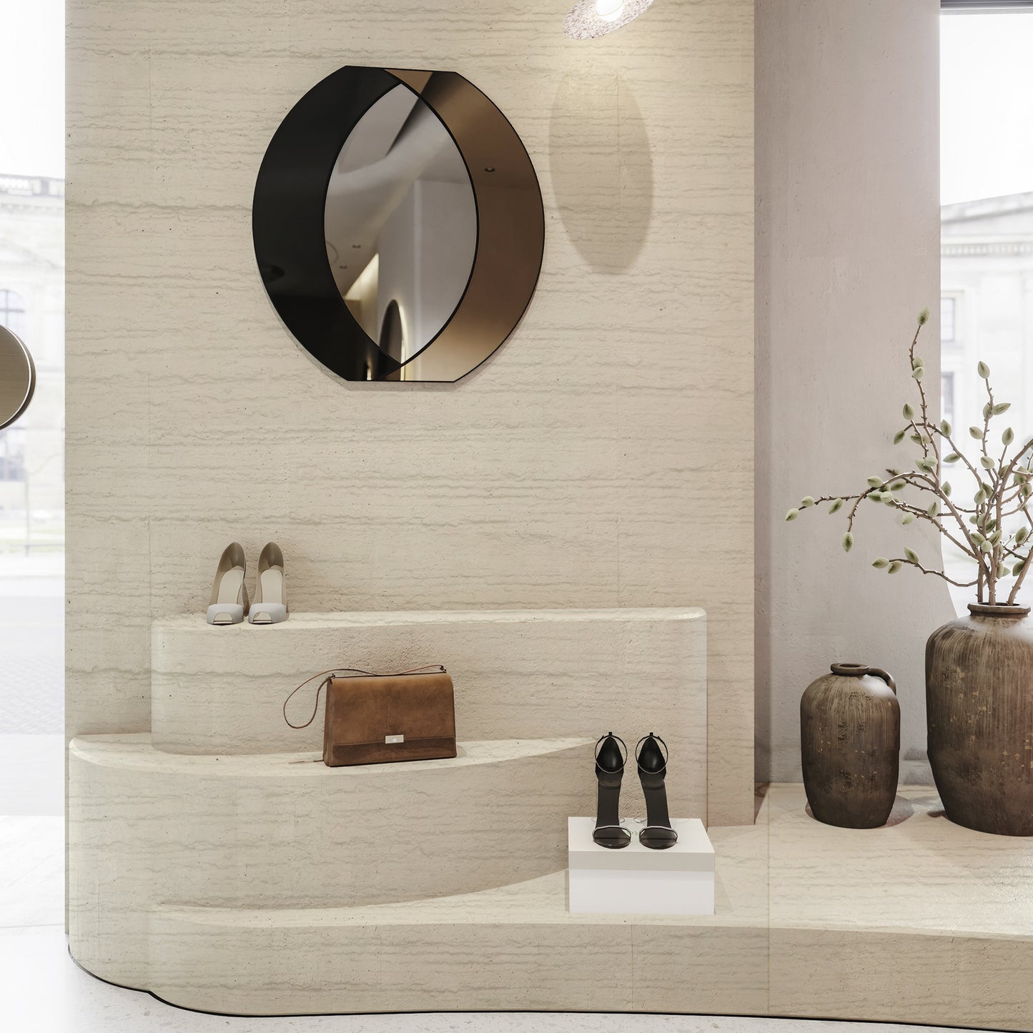 Tấm ốp đá uốn cong - Mã: Gobi (off-white)