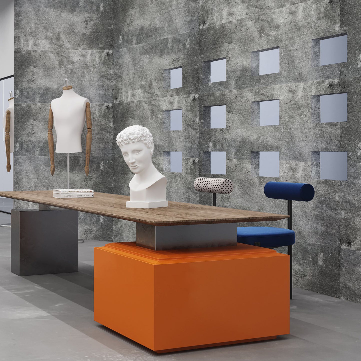 Tấm ốp đá uốn cong - Mã: Ando cement (Light grey)