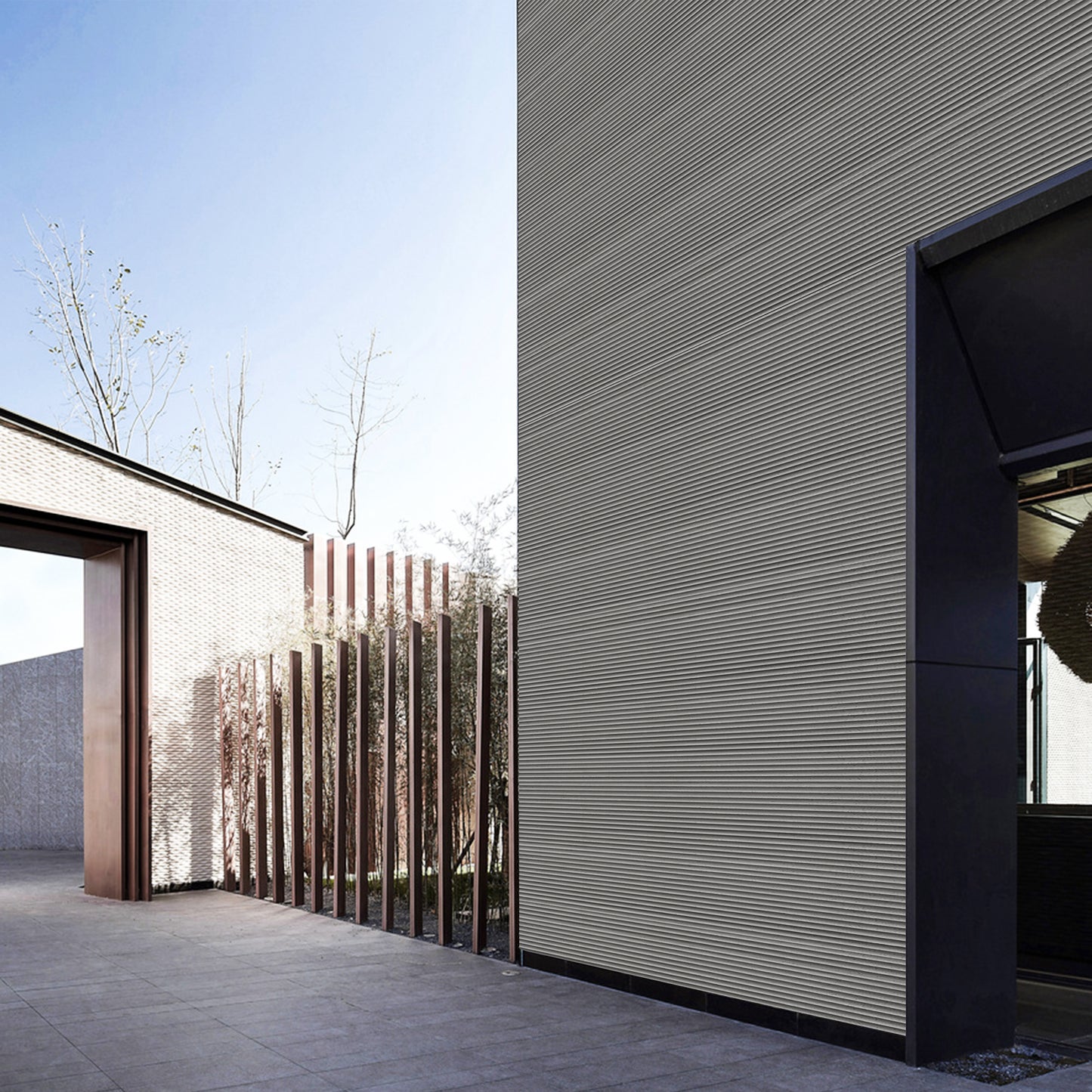 Tấm ốp đá uốn cong - Mã: Ripped Board (Grey)